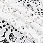 White Trim Embroidered Lace Fabric For Women Party Dress Embroidery Lace Fabric