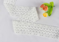 Durable Cotton Embroidery On Nylon Mesh Edging Lace Trim For Baby'S Dress Decorative
