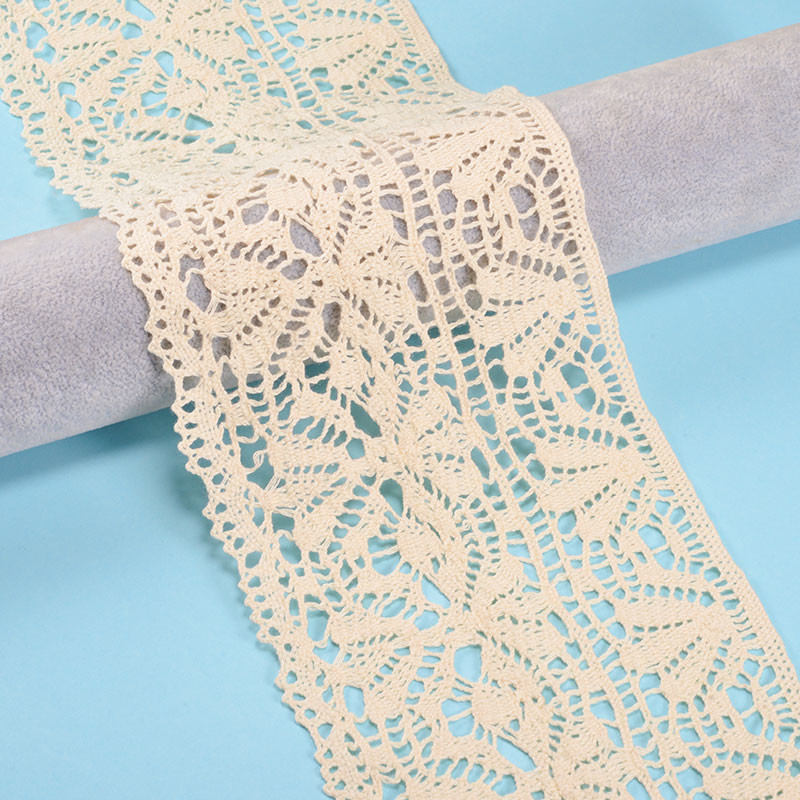 Crochet Ribbon Cotton Lace Trim  Width 12cm Water Soluble