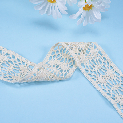 White Cotton Lace Trim Embroidered Ribbon Crochet Lace Fabric Diy