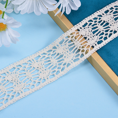 White Cotton Lace Trim Embroidered Ribbon Crochet Lace Fabric Diy