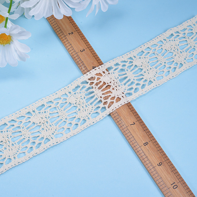 White Cotton Lace Trim Embroidered Ribbon Crochet Lace Fabric Diy