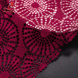 Fashion Wine Lace Fabric High Quality Red Lace Fabric For Garment