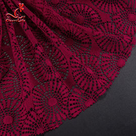 Fashion Wine Lace Fabric High Quality Red Lace Fabric For Garment