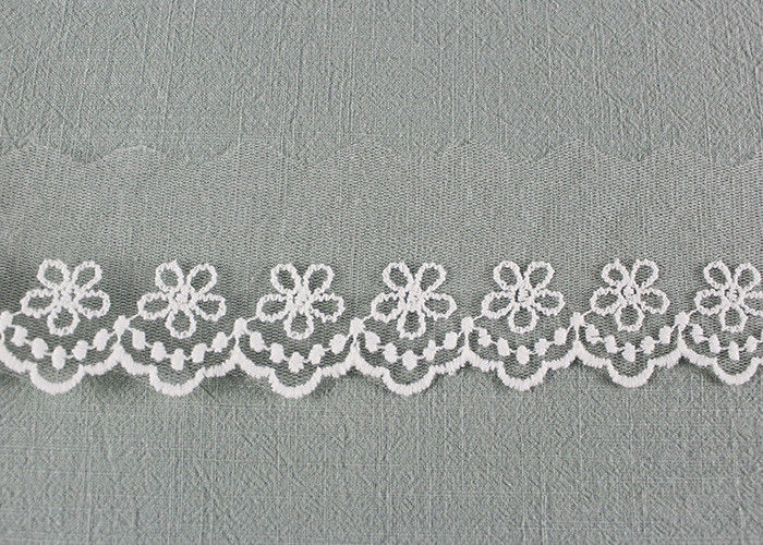 Custom Lace Design Nylon Lace Trim Flower Embroidery Lace Ribbon For Tulle Dress